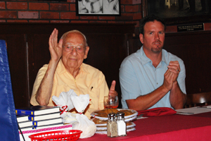 Round Table Founder Jerry Harwin was on hand for the year's first Press Luncheon at Harry's Cafe.