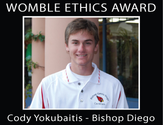 PHIL WOMBLE ETHICS AWARD: Cody Yokubaitis