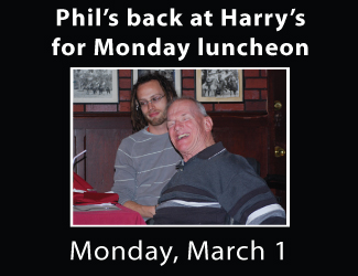 Phil’s back, “Indy” debuts at luncheon