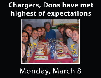 Chargers, Dons have met highest of expectations