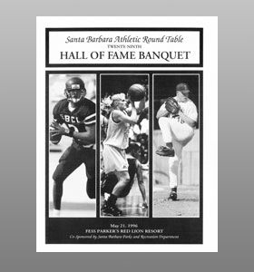 Santa Barbara Athletic Round Table 1996 Hall of Fame Banquet Cover Santa Barbara Athletic Round Table 1996 Hall of Fame Banquet Cover