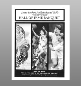 Santa Barbara Athletic Round Table 1998 Hall of Fame Banquet Cover Santa Barbara Athletic Round Table 1998 Hall of Fame Banquet Cover