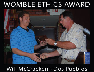 PHIL WOMBLE ETHICS AWARD – Will McCracken
